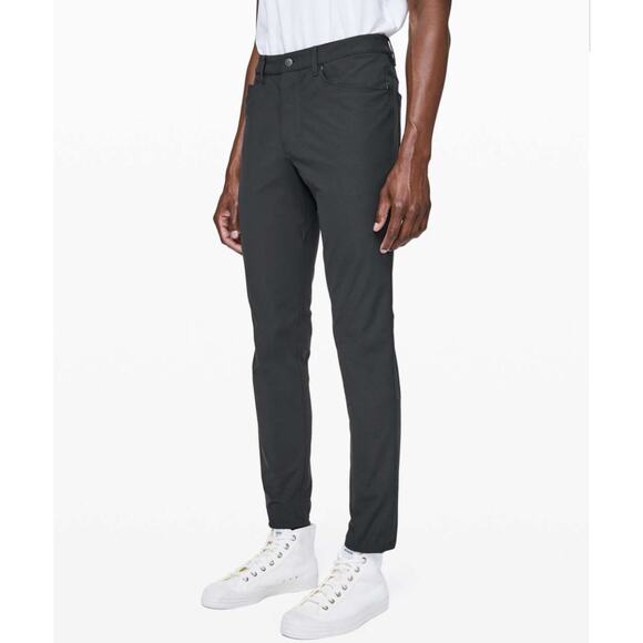 Lululemon ABC Pant Slim Warpstreme Obsidian Gray Stretch 5 Pocket Pants mens 28 - Picture 1 of 17